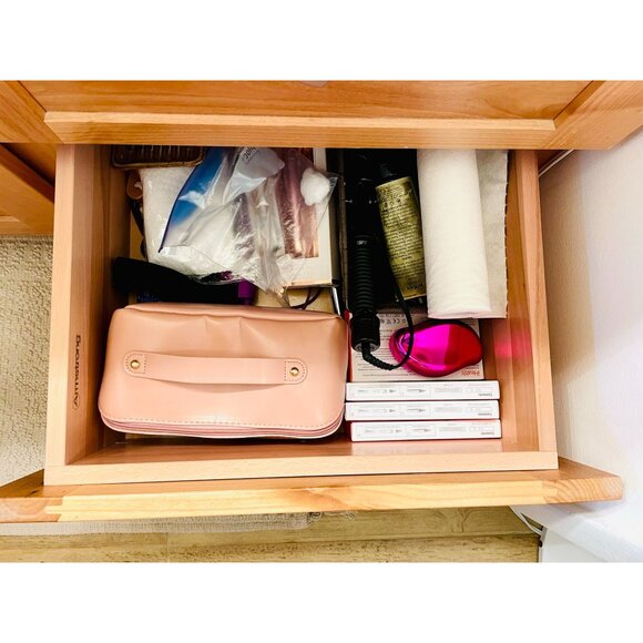 Cosmetics Makeup Organizer Bag with Handle Pink Large Capacity Perfect for Trave - Picture 5 of 12